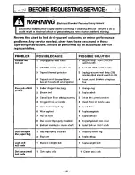 Preview for 21 page of Panasonic MCV7501 - UPRIGHT VACUUM Operating Instructions Manual