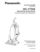 Предварительный просмотр 1 страницы Panasonic MCV7505 - UPRIGHT VACUUM Operating Instructions Manual