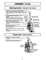 Предварительный просмотр 8 страницы Panasonic MCV7505 - UPRIGHT VACUUM Operating Instructions Manual