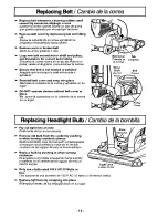 Предварительный просмотр 18 страницы Panasonic MCV7505 - UPRIGHT VACUUM Operating Instructions Manual