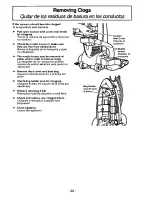 Предварительный просмотр 20 страницы Panasonic MCV7505 - UPRIGHT VACUUM Operating Instructions Manual