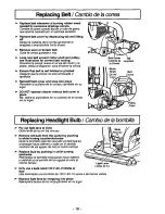 Предварительный просмотр 18 страницы Panasonic MCV7515 - UPRIGHT VACUUM Operating Instructions Manual