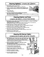 Предварительный просмотр 19 страницы Panasonic MCV7515 - UPRIGHT VACUUM Operating Instructions Manual