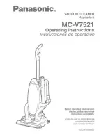 Предварительный просмотр 1 страницы Panasonic MCV7521 - UPRIGHT VACUUM Operating Instructions Manual