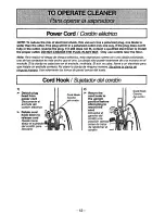 Предварительный просмотр 12 страницы Panasonic MCV7521 - UPRIGHT VACUUM Operating Instructions Manual