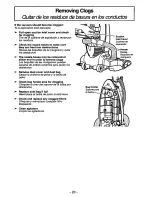 Предварительный просмотр 20 страницы Panasonic MCV7521 - UPRIGHT VACUUM Operating Instructions Manual