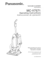 Panasonic MCV7571 - UPRIGHT VACUUM Operating Instructions Manual предпросмотр