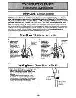 Предварительный просмотр 13 страницы Panasonic MCV7571 - UPRIGHT VACUUM Operating Instructions Manual