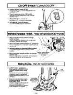 Предварительный просмотр 14 страницы Panasonic MCV7571 - UPRIGHT VACUUM Operating Instructions Manual