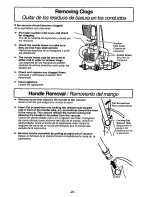 Предварительный просмотр 22 страницы Panasonic MCV7571 - UPRIGHT VACUUM Operating Instructions Manual