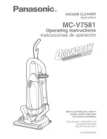 Предварительный просмотр 1 страницы Panasonic MCV7581 - UPRIGHT VACUUM Operating Instructions Manual