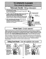 Предварительный просмотр 13 страницы Panasonic MCV7581 - UPRIGHT VACUUM Operating Instructions Manual