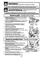 Предварительный просмотр 20 страницы Panasonic MCV7581 - UPRIGHT VACUUM Operating Instructions Manual