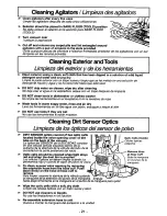 Предварительный просмотр 21 страницы Panasonic MCV7581 - UPRIGHT VACUUM Operating Instructions Manual