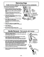 Предварительный просмотр 22 страницы Panasonic MCV7581 - UPRIGHT VACUUM Operating Instructions Manual