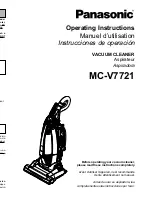 Panasonic MCV7721 - UPRIGHT VACUUM Operating Instructions Manual preview