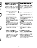 Предварительный просмотр 47 страницы Panasonic MCV7722 - UPRIGHT VACUUM - MULTI-LANG Operating Instructions Manual