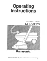 Предварительный просмотр 1 страницы Panasonic MCV9620 - CANISTER VACUUM Operating Instructions Manual