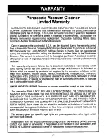 Preview for 19 page of Panasonic MCV9620 - CANISTER VACUUM Operating Instructions Manual