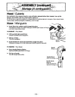 Preview for 10 page of Panasonic MCV9628 - CANISTER VAC.-PLAT Operating Instructions Manual