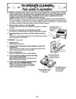 Preview for 12 page of Panasonic MCV9628 - CANISTER VAC.-PLAT Operating Instructions Manual