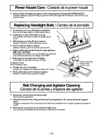 Preview for 18 page of Panasonic MCV9628 - CANISTER VAC.-PLAT Operating Instructions Manual