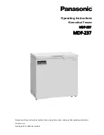 Preview for 1 page of Panasonic MDF-237 Operating Instructions Manual