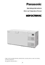 Preview for 1 page of Panasonic MDF-DC700VXC Operating Instructions Manual