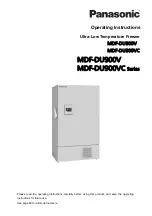 Panasonic MDF- DU900VC Series Operating Instructions Manual preview