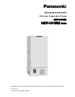 Panasonic MDF-U4186S Series Operating Instructions Manual preview