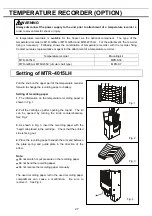 Предварительный просмотр 28 страницы Panasonic MDF-U5312 Operating Instructions Manual