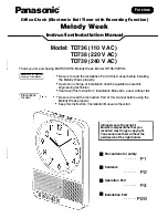 Panasonic Melody Week Instruction & Installation Manual preview