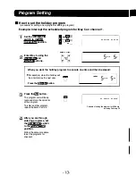 Preview for 14 page of Panasonic Melody Week Instruction & Installation Manual