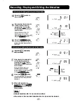 Preview for 22 page of Panasonic Melody Week Instruction & Installation Manual