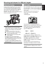 Preview for 5 page of Panasonic MEMORY CARD CAMERA-RECORDER AG-AF100P Operating Instructions Manual