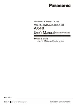 Preview for 1 page of Panasonic Micro-Imagechecker AX40 User Manual