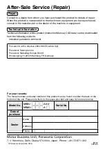 Preview for 41 page of Panasonic MINAS-BL GU series Technical Instructions