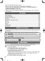 Preview for 3 page of Panasonic MJ-CS100 Operating Instructions Manual