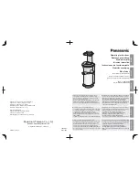 Panasonic MJ-L500 Operating Instructions Manual preview