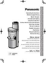 Preview for 1 page of Panasonic MJ-L700 Operating Instructions Manual