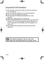 Preview for 10 page of Panasonic MJ-L700 Operating Instructions Manual