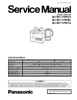 Preview for 1 page of Panasonic MJ-M171PWSD Service Manual