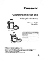 Panasonic MJ-SJ01 Operating Instructions Manual preview