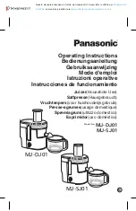 Panasonic MJ-SJ01KXE Operating Instructions Manual preview