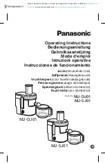 Preview for 1 page of Panasonic MJ-SJ01KXE Operating Instructions Manual