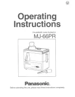 Panasonic MJ66PR - JUICE EXTRACTOR Operating Instructions Manual предпросмотр