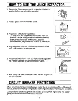 Preview for 5 page of Panasonic MJ66PR - JUICE EXTRACTOR Operating Instructions Manual