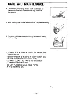 Preview for 7 page of Panasonic MJ66PR - JUICE EXTRACTOR Operating Instructions Manual