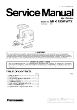 Panasonic MK-G1550PWTX Service Manual preview