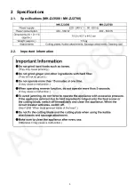 Preview for 3 page of Panasonic MK-ZJ3500KTN Service Manual